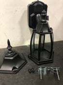 Hampton bay HBI-4192-BK Alexandria 180° Black Motion-Sensing Outdoor Decorative Wall Lantern Sconce