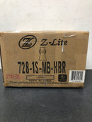 Z-Lite 728-1S-MB-HBR Soriano 10" Tall Wall Sconce - Matte Black / Heritage Brass