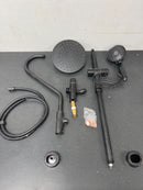 Proox PRAE103ORB 5-Spray 8 in. Round Shower System Kit with Hand Shower and Adjustable Slide Bar Soap Dish in Oil Rubbed Bronze
