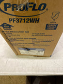 PROFLO PF3712WH Camden 1.28 GPF Toilet Tank Only with Left-Hand Trip Lever - White