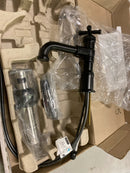 Delta 587-BL-DST Broderick 1.2 GPM Single Hole Bathroom Faucet with Push Pop-Up Drain Assembly - Matte Black