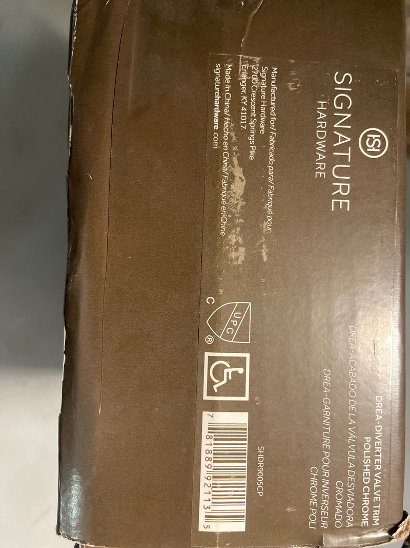 Signature Hardware 953921 Drea 6 Function Diverter Valve Trim Only with Single Lever Handle - Less Rough In - Chrome