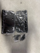 Miseno MDH4002BK 4 x 4 Plain Bearing 5/8" Radius Corner Door Hinge - Pair - Matte Black