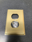 Amerock BP36522BBZ Mulholland Single Gang Duplex Outlet Wall Plate - Golden Champagne