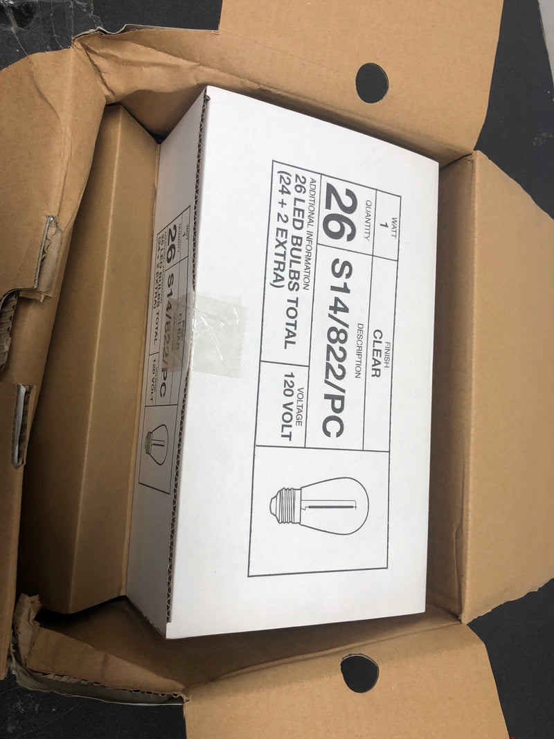 Hampton bay 10328 24-Light 48 ft. Indoor/Outdoor String Light with S14 Single Filament LED Bulbs