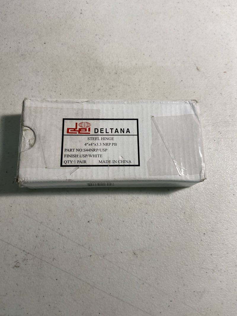 Deltana S44NRP/USP Commercial Style 4" X 4" Square Corner Mortise Hinge - Set of (2) - Prime Coated White