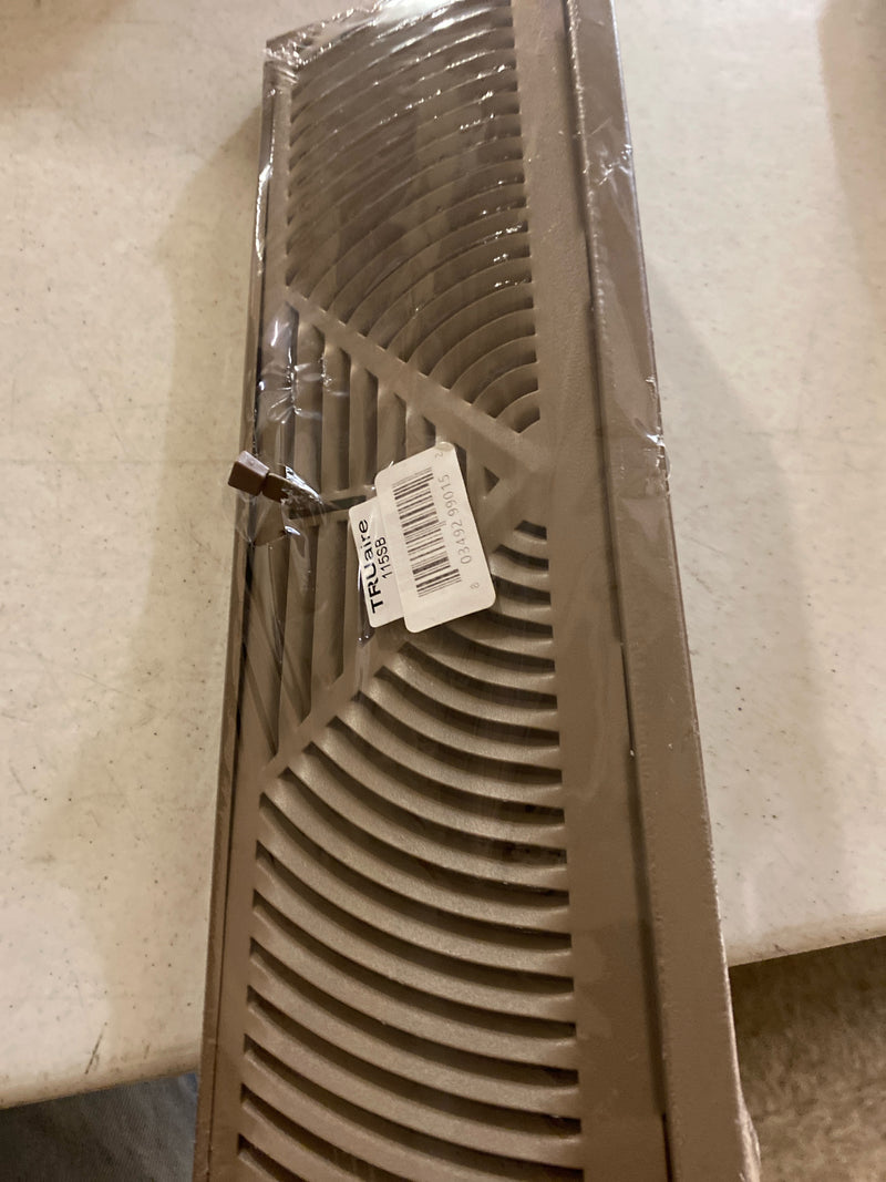 Truaire 115SB 15 in. Steel Brown Baseboard Diffuser Supply