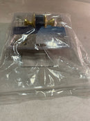 First Watch 1148-PB 2-3/8" Backset Glass Passage Door Knobset with Latch and Rosettes - Polished Brass