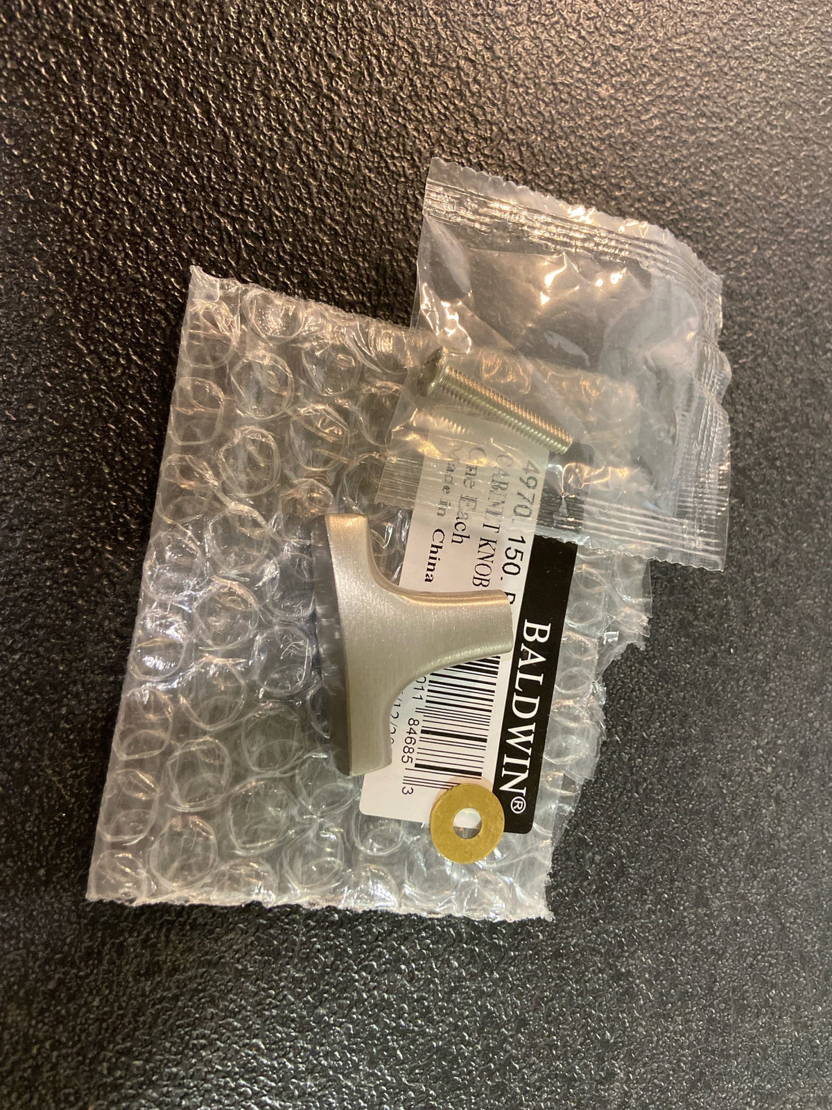 Baldwin 4970.BIN Palm Springs 1-1/2 Inch Long Bar Cabinet Knob from The Estate C, Satin Nickel