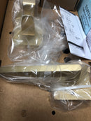 Emtek 4820HLOUS4LH Baden Left Handed Sectional Single Cylinder Keyed Entry Handleset with Helios Interior Lever - Satin Brass