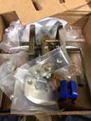 Passage Set, Square Rosette, Helios Lever (Right Hand, Satin Nickel)