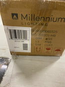 ML Lighting Orlisse 8.5" High 1-Light Wall Sconce, Matte Black with Etched Opal Glass (Bulb Not Included)