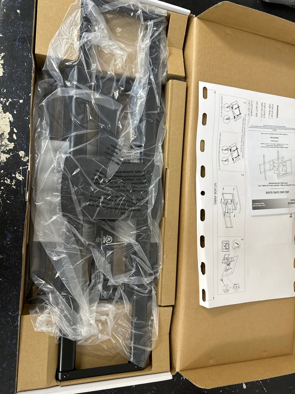 Commercial electric XD2616-L Full Motion Wall Mount for 32 in. to 90 in. TVs