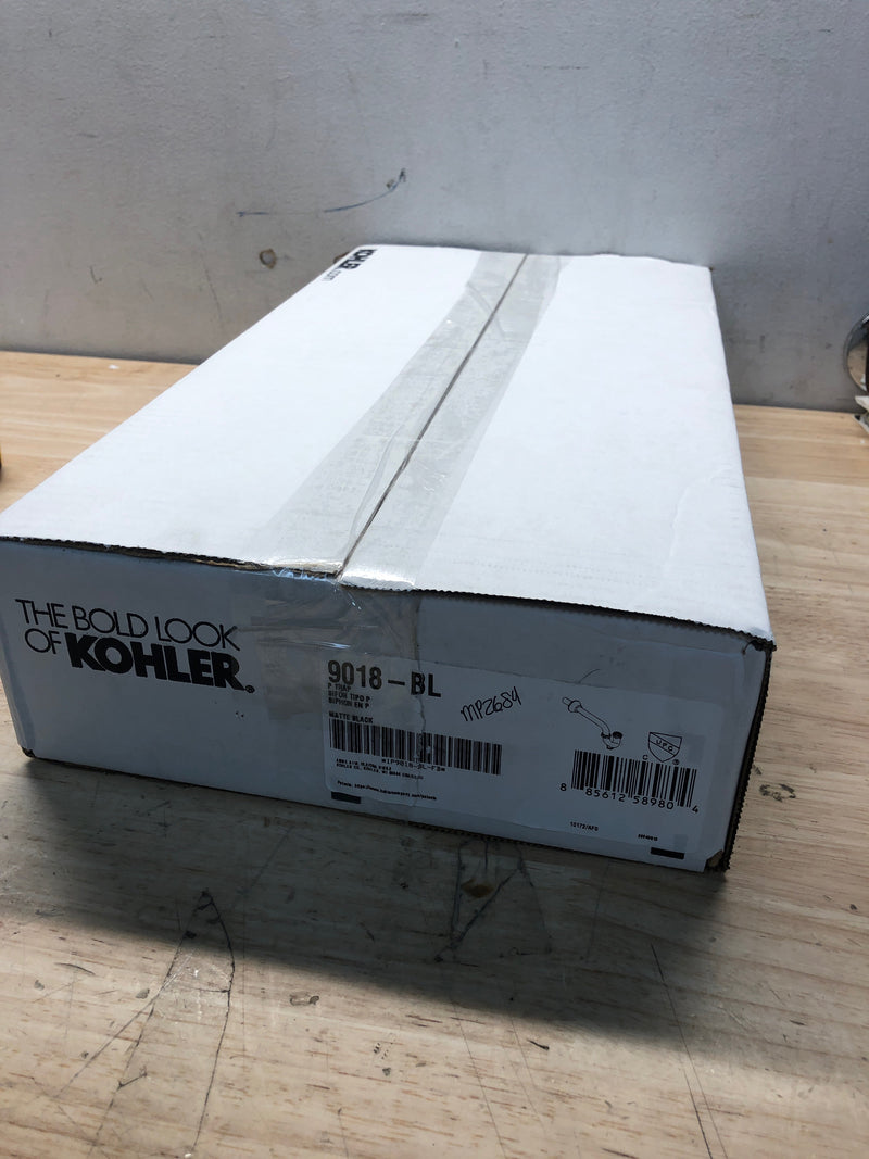 Kohler K-9018-BL Adjustable 1-1/4" P-Trap with Long Tubing Outlet - Matte Black