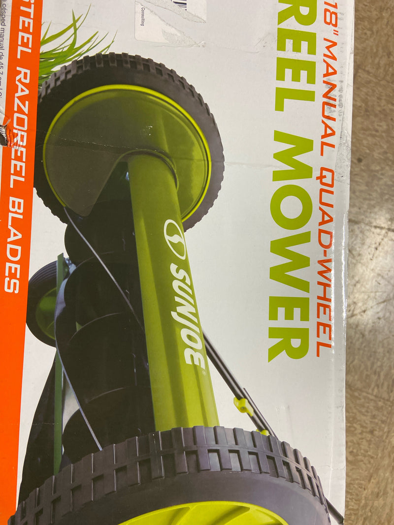 Sun Joe Manual Mower, w/Grass Catcher, 18"