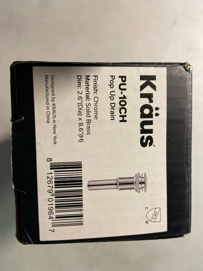 Kraus PU-10CH 8-5/8" Pop-Up Drain Assembly - Chrome