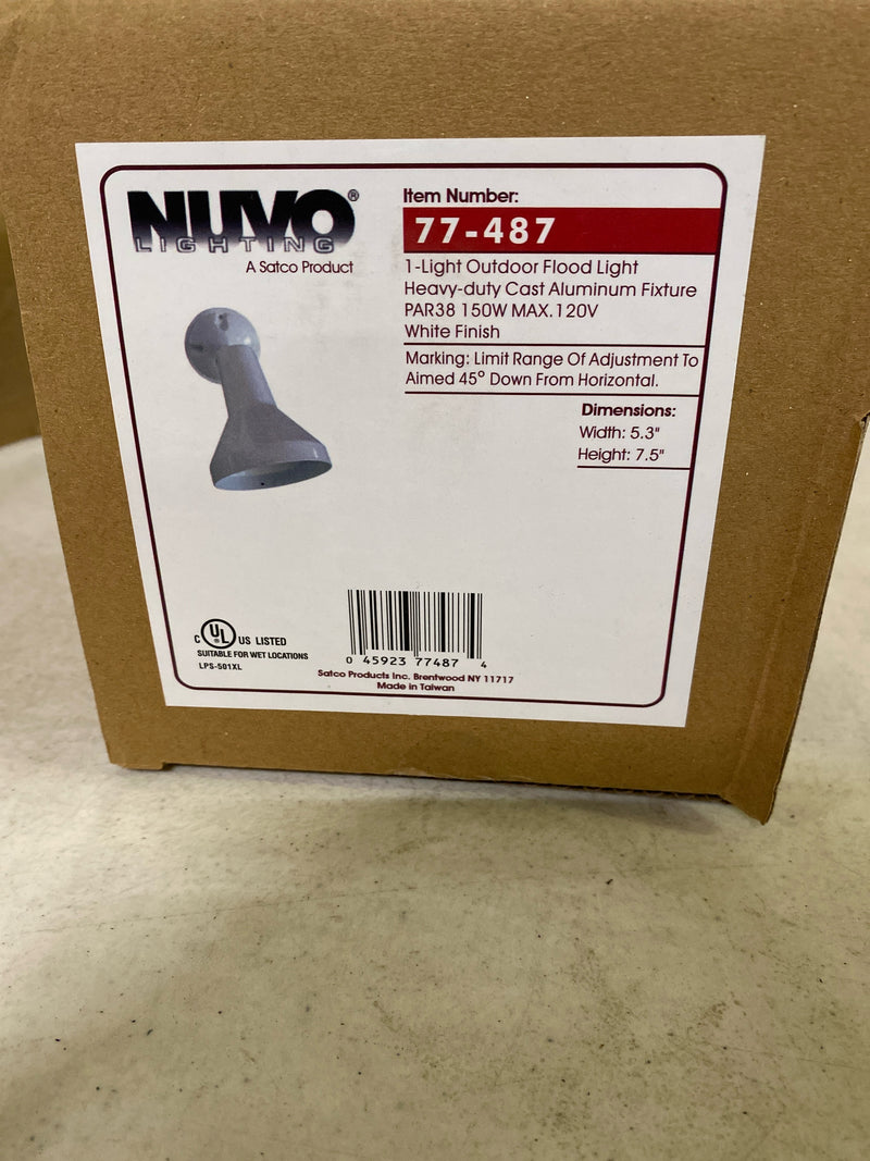 Nuvo Lighting SF77/487 4-1/2" Wide 1 Light Outdoor Flood Light - White