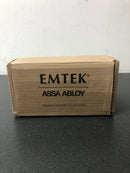 Emtek 5212ROUUS15 Round Knobset Privacy Door Knob Set with Modern Rectangular Rose - Satin Nickel