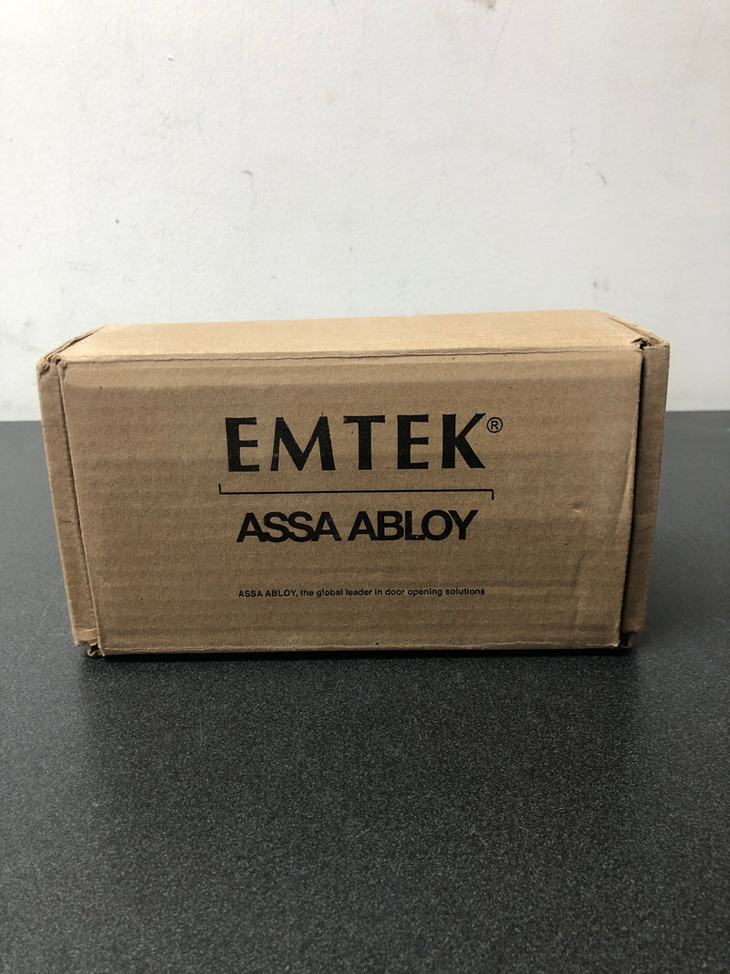 Emtek 5212ROUUS15 Round Knobset Privacy Door Knob Set with Modern Rectangular Rose - Satin Nickel