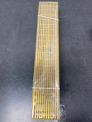 18" Carmen Linear Shower Drain - with Drain Flange - Polished Brass 