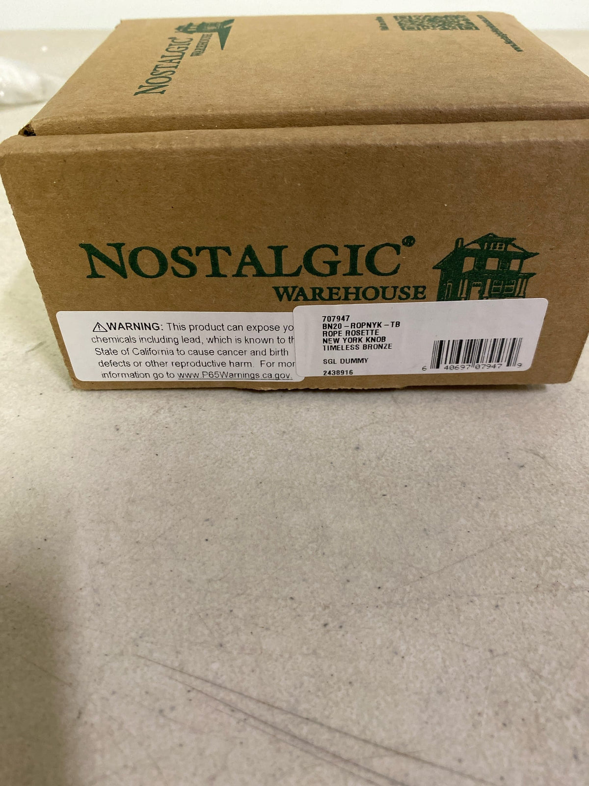 Nostalgic Warehouse Rope Rosette with New York Knob, Single Dummy, Timeless Bronze