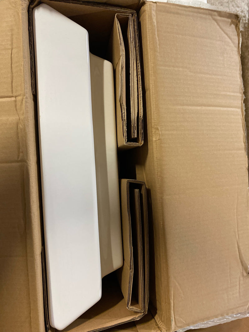 PROFLO PF1184WH 22-7/8" Rectangular Vitreous China Pedestal Bathroom Sink with Overflow and 3 Faucet Holes at 4" Centers - Sink Only - White