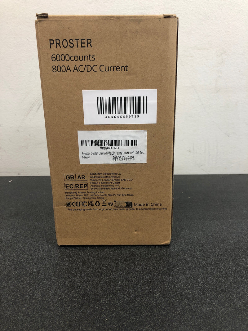 Proster Digital Clamp Meter TRMS 6000counts 800A DC AC Current AC/DC Voltage 