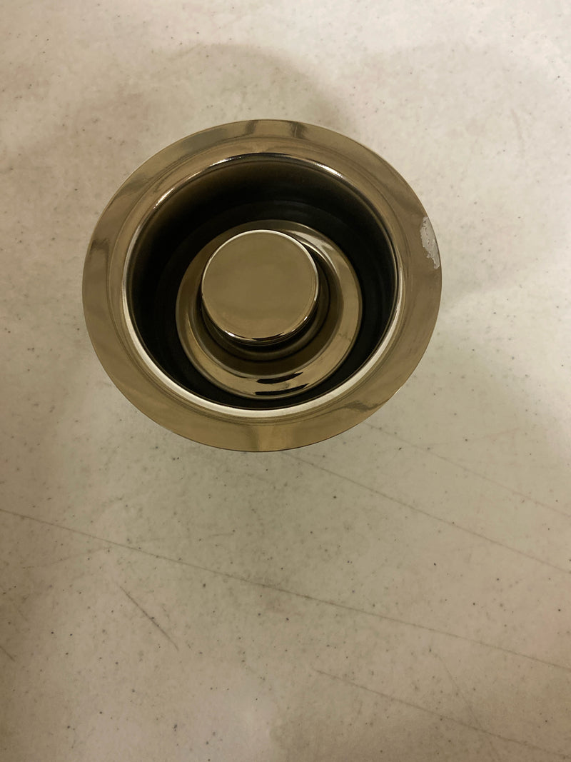 Signature Hardware SH162PN 3-1/2" Brass Kitchen Garbage Disposal Flange and Stopper - Polished Nickel
