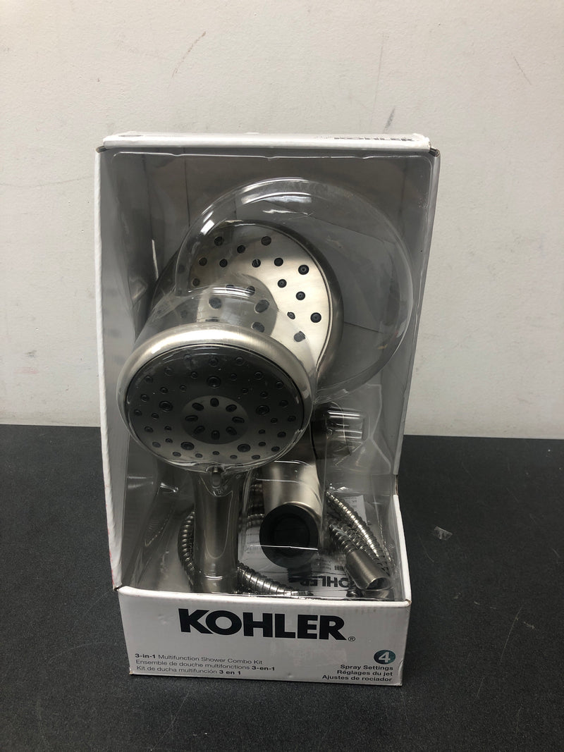 Kohler R30236-G-BN Claro 1-Spray Dual Wall Mount Fixed and Handheld Shower Head 1.75 GPM in Vibrant Brushed Nickel