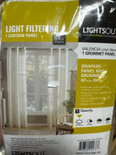 Lightsout with enershield technology HDVLNCA-107-400 Valencia Natural Linen Blend 40 in. W x 84 in. L Grommet Light Filtering Curtain (Single Panel)