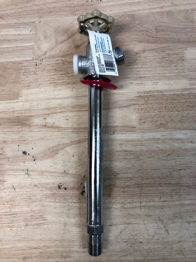 Everbilt 104-515EB 1/2 in. x 3/4 in. Chrome-Plated Brass MPT/SWT x MHT Anti-Siphon Frost Free Sillcock