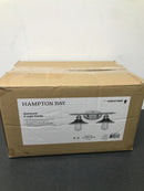 Hampton bay HD-8002 CB-BN Glenhurst 2-Light Cobalt and Brushed Nickel Industrial Farmhouse Bathroom Vanity Light Fixture with Metal Shades