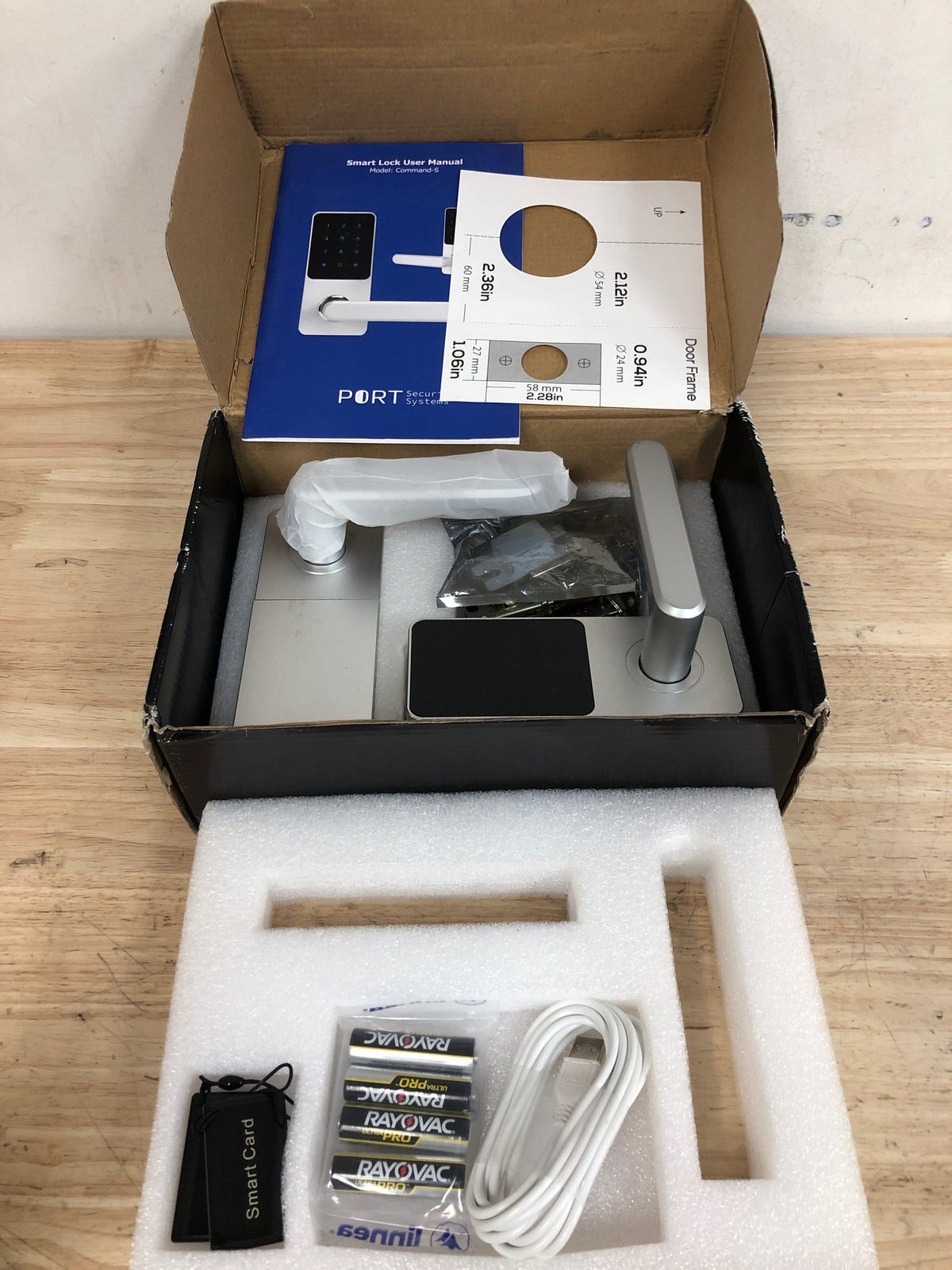 Linnea CMDS-01-GLD Command S WiFi & Bluetooth Keyless Touchscreen Lever - Brushe