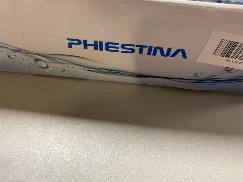 Phiestina 8 Inch 2 Handles 3 Holes Deck Mount Brushed Nickel Widespread Bathroom Faucet, with Stainless Steel Pop Up Drain, WF008-5-BN