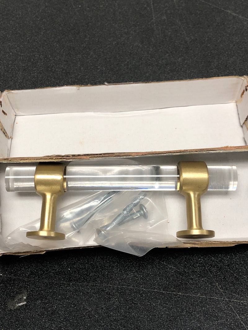 Signature Hardware 450373 3" Beryn Acrylic Cabinet Pull - Satin Brass