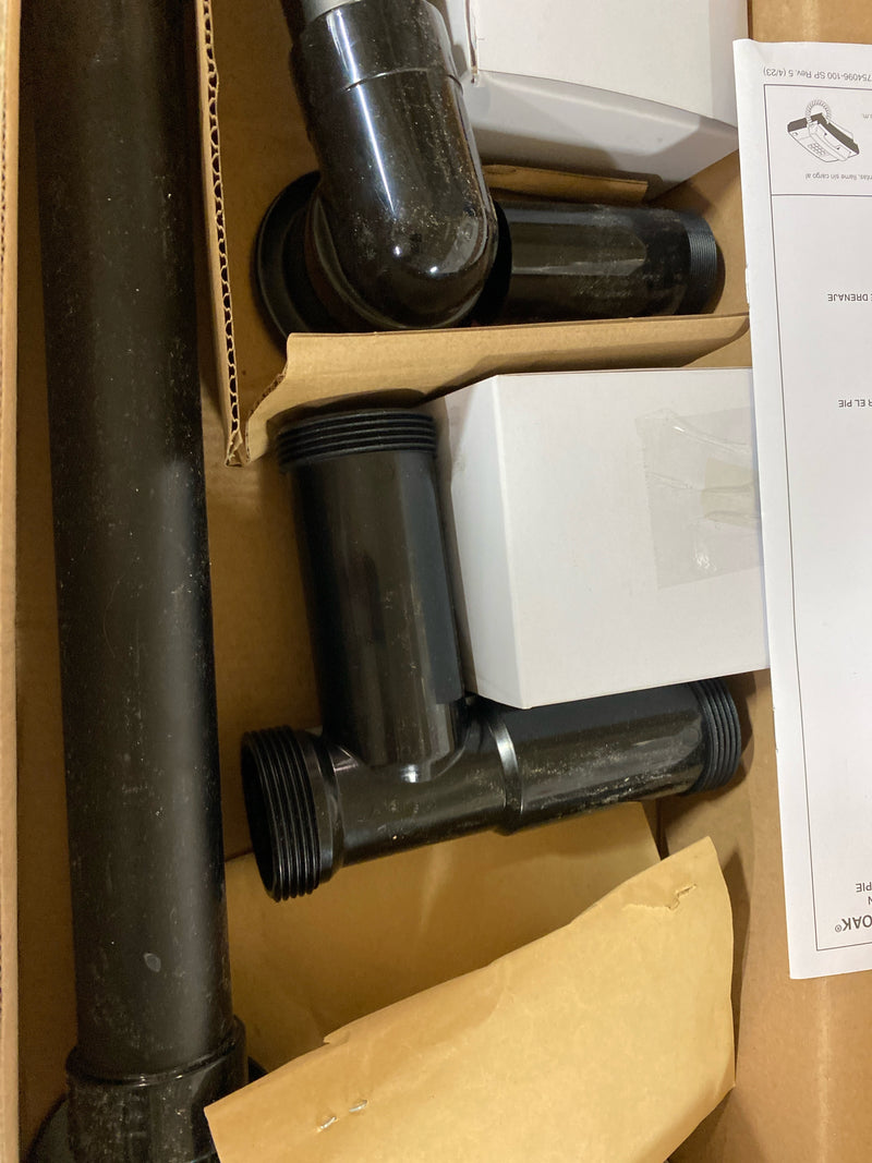 American Standard 1640305.020 Deep Soak Toe-Tap Tub Drain Assembly with Overflow - White