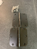 Deltana 3-1/2 x 3-1/2 Plain Bearing 5/8" Radius Corner Full Mortise Hinge - Pair - Oil Rubbed Bronze