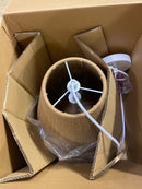 GLOBE Electric 60332 Grant 1-Light Pendant Lighting, Twine, Matte White, White Fabric Cord