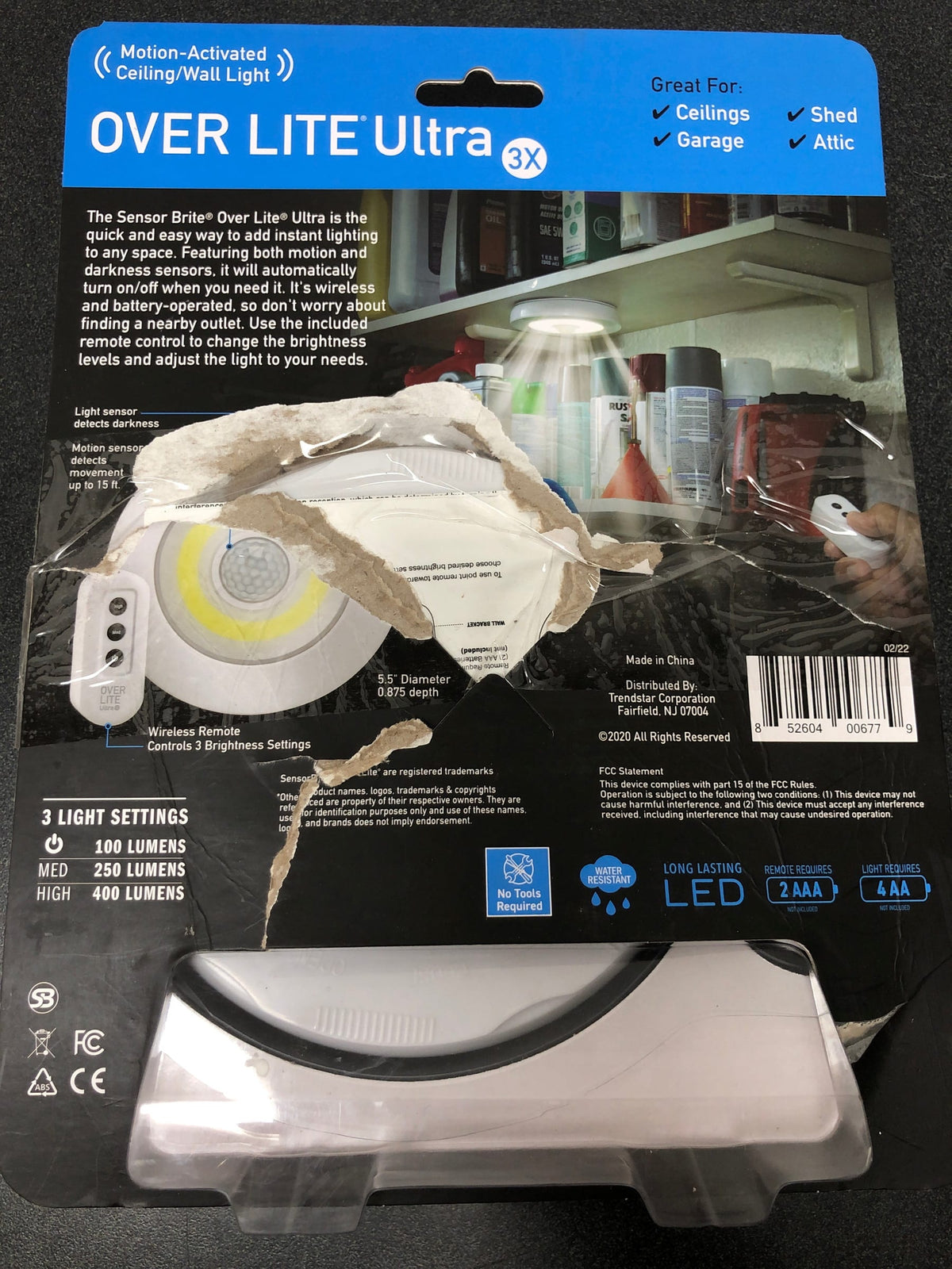 Sensor brite OLU-CD4 Ultra-Overhead Motion Activated LED Night Light Bulb
