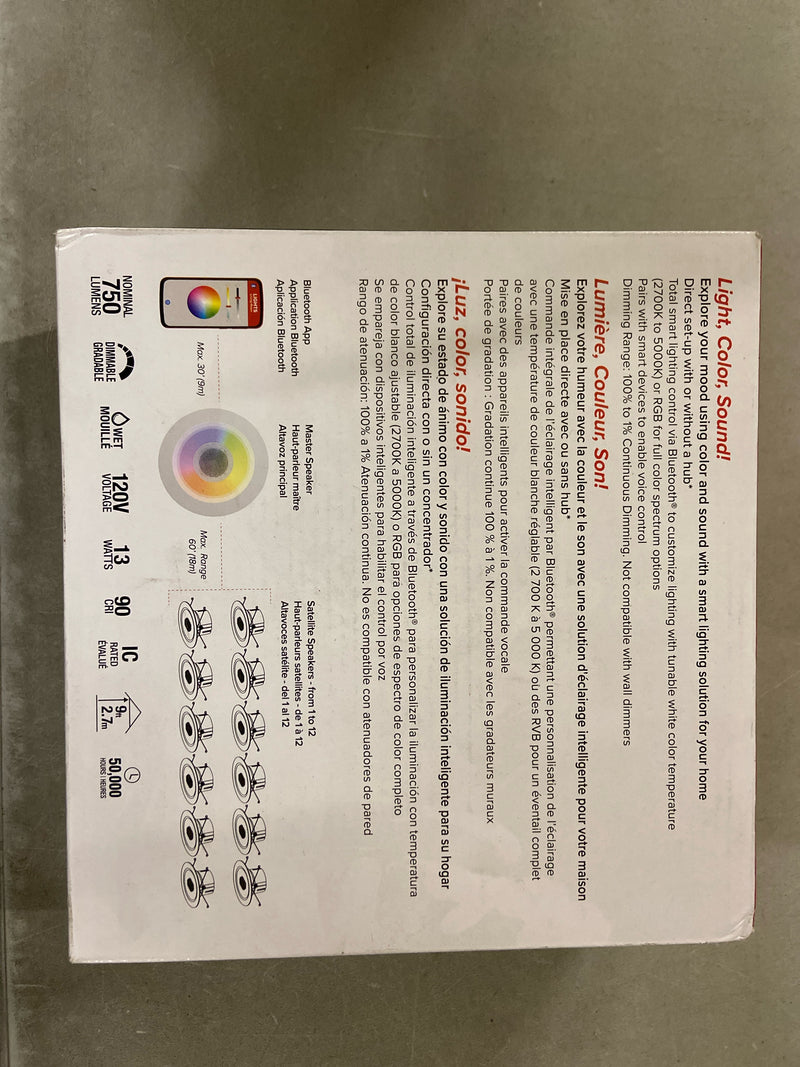 Juno Lighting J6slc Rgbw M6 J6slc 6" Wide Smart Speaker Rgb Led Recessed Light - White