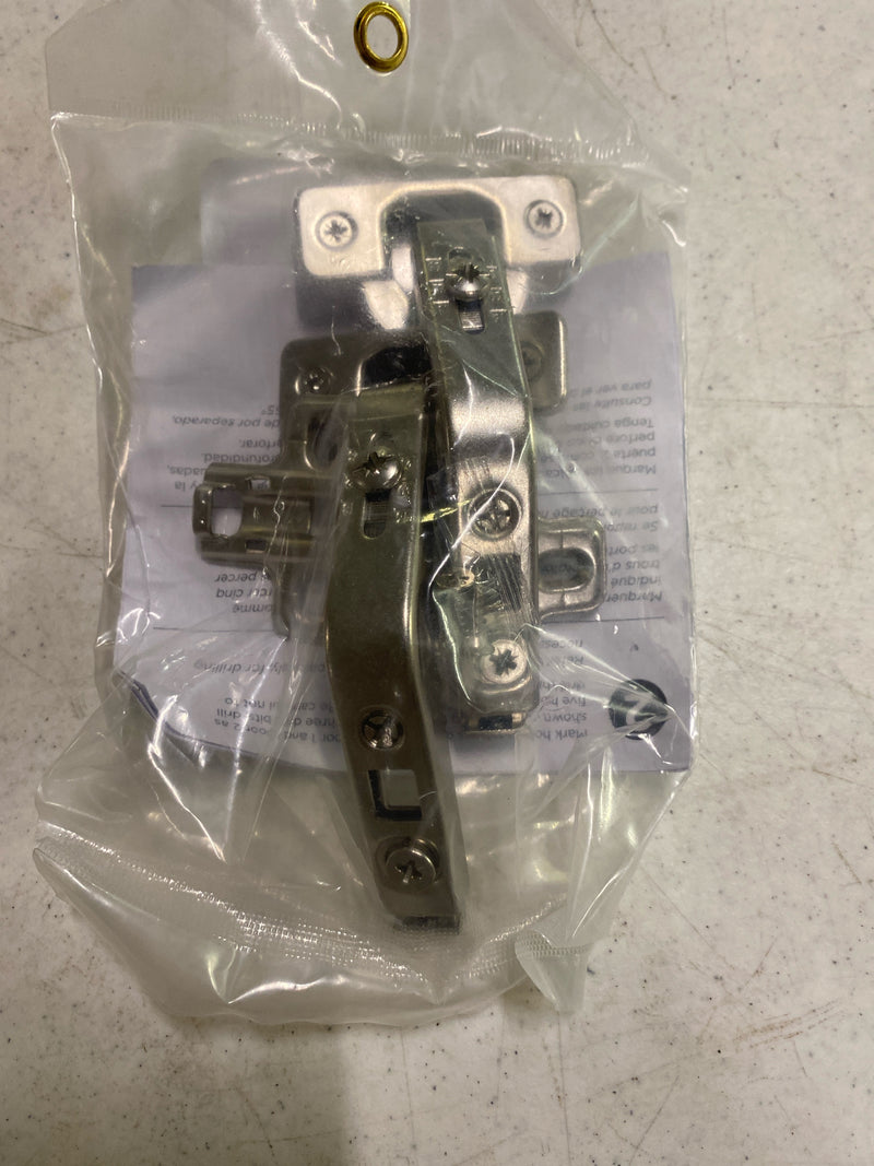 Amerock BP9241SLBI 2-Pack Nickel 135° Bi Fold Door Euro Concealed Face Frame Corner Cabinet Hinges