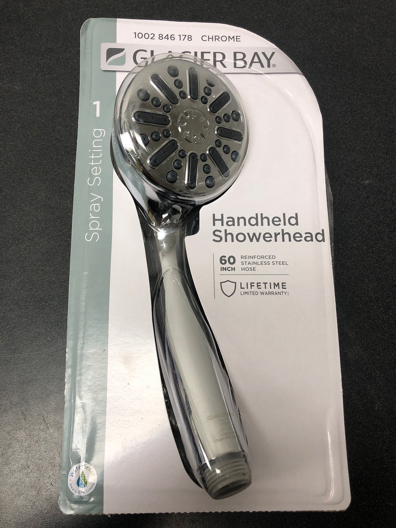 Glacier bay 8466000HC 1-Spray Wall Mount Handheld Shower Head 1.8 GPM in Chrome