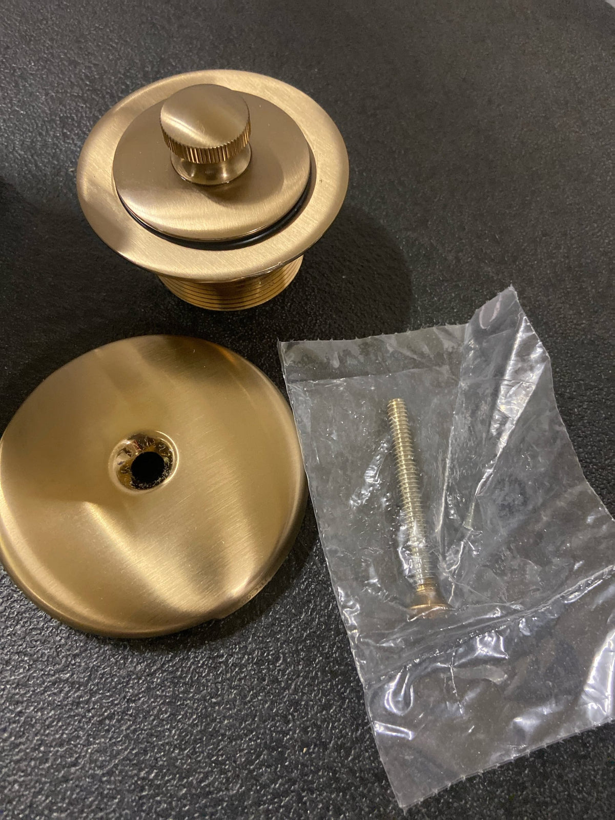 Moen T90331BG 1-1/2" Threaded Tub Drain Kit with Push-N-Lock Drain Assembly - Brushed Gold