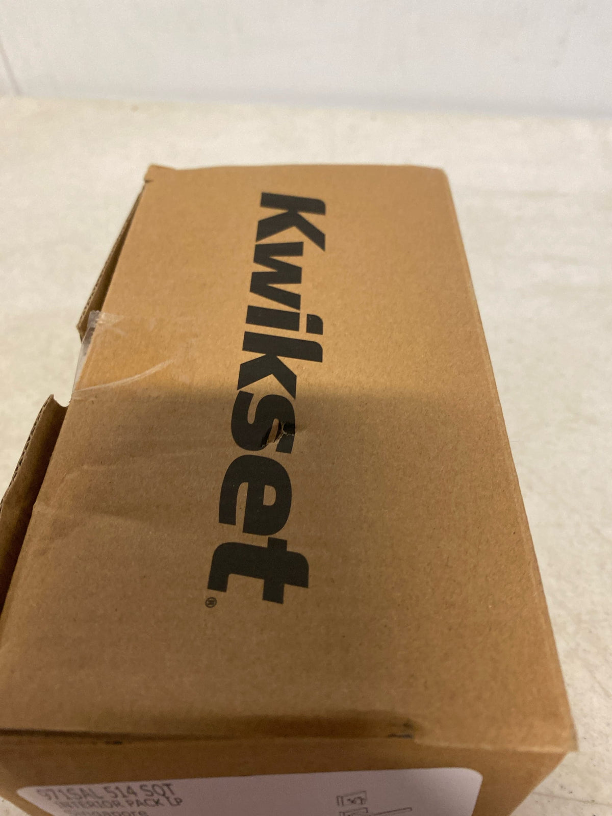 Kwikset 971SALSQT-514 Singapore Lever Single Cylinder Interior Pack with Square Rose for Handlesets - Matte Black