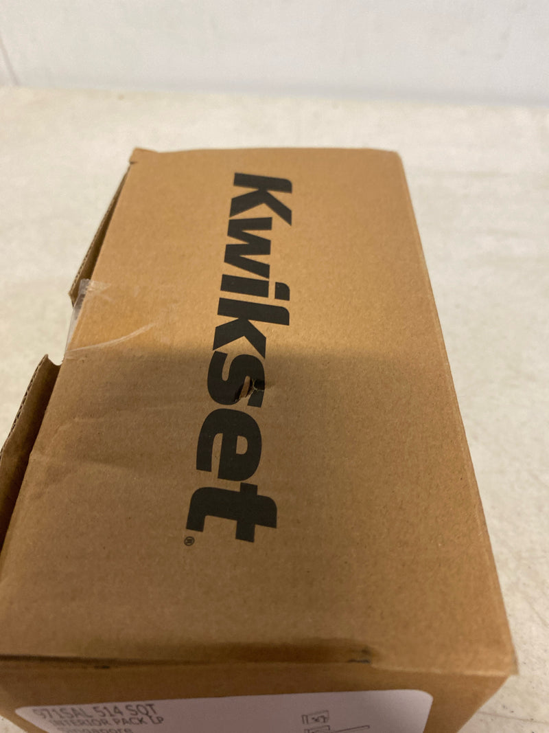 Kwikset 971SALSQT-514 Singapore Lever Single Cylinder Interior Pack with Square Rose for Handlesets - Matte Black