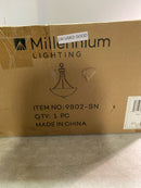 Millennium Lighting 2 Light Pendant, Satin Nickel