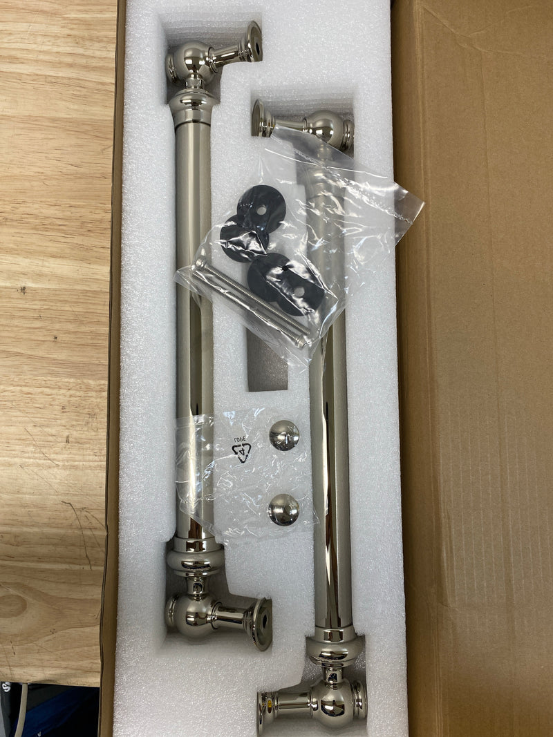 Kohler K-701728-SN Artifacts 16-7/16" Back-to-Back Shower Door Handles - Vibrant Polished Nickel