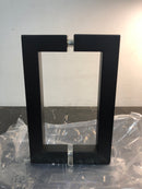 Sure-Loc SHR-SQ1 FBL Square 8" Center to Center Back to Back Shower Door Handle Pull Set - Flat Black