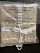 Homeboutique 21T011786 Farmhouse Textured 38 in. W x 63 in. L Grommet Sheer Window Curtain Panel in Neutral Set