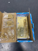 Deltana DSB553-UNL 5 x 5 Ball Bearing Square Corner Full Mortise Hinge - Pair - Unlacquered Brass